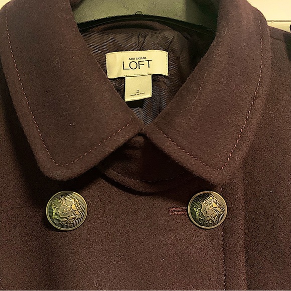 LOFT military style wool peacoat - Picture 3 of 13